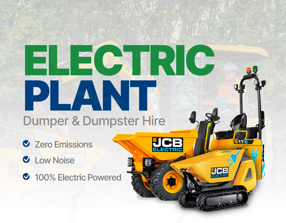 We're proud to offer our customers some of the latest innovations in battery-powered equipment, including JCB's fully electric Dumper and Dumpster. Visit our website to hire the electric Dumper or Dumpster today: ow.ly/tU0Y50JW7sp #JCB #electric #dumper #zeroemissions