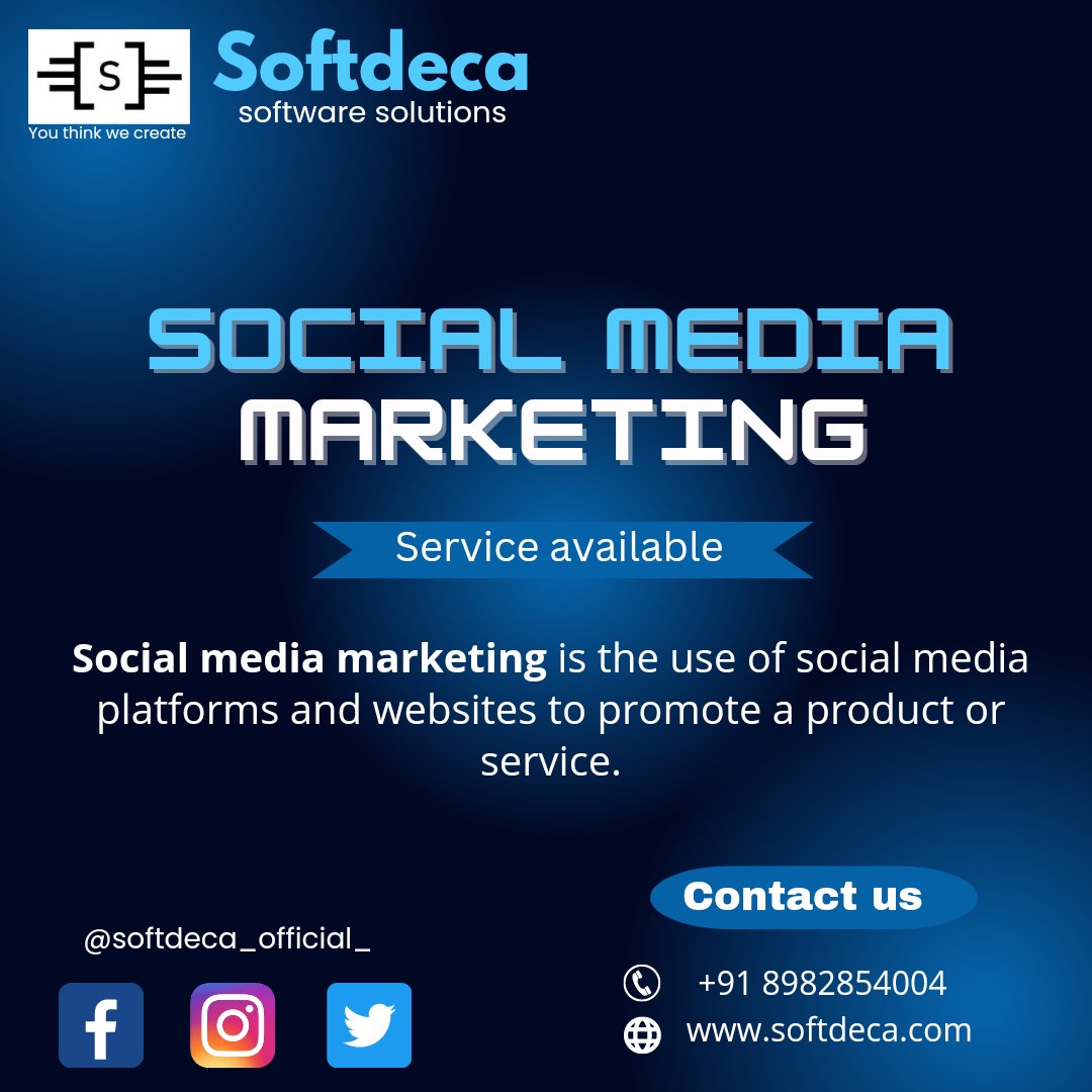softdeca10's tweet photo. Social media marketing is the use of social media platforms and website to promote a product or service.
#softdeca10
#software #company https://t.co/tNQsknGkTe