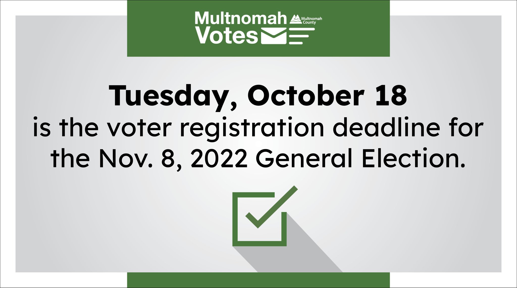 Multnomah County, OR on Twitter "PLS SHARE Tues, Oct. 18, is the