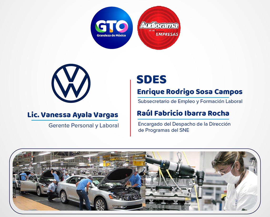 🔎💼 ¿Buscas empleo? 📡 No te pierdas la transmisión #EnVivo del programa @audiorama_empre y conoce la oferta laboral que grupo Volkswagen tiene para ti. Conéctate a través del 📻 101.5 LOVE FM | audioramabajio.mx/love/ 💻📲