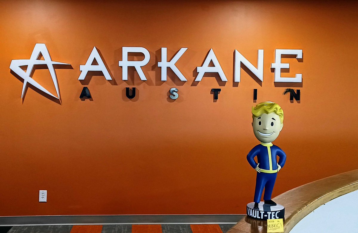 A few minutes after this Vault Boy arrived in the office, they started popping up everywhere! Happy #Fallout25 to @Fallout fans and our friends at @BethesdaStudios!