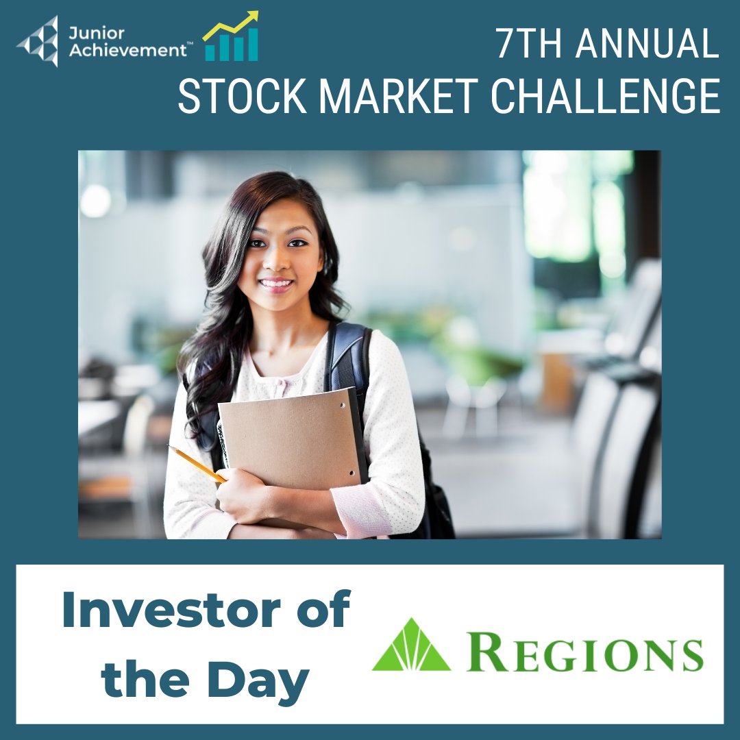 ja_miami's tweet photo. Congrats to @RegionsBank for being our Investor of the Day! We appreciate your contributions to the 7th Annual JA Stock Market Challenge! #thankyou #JASMC https://t.co/DEVqzkInGs