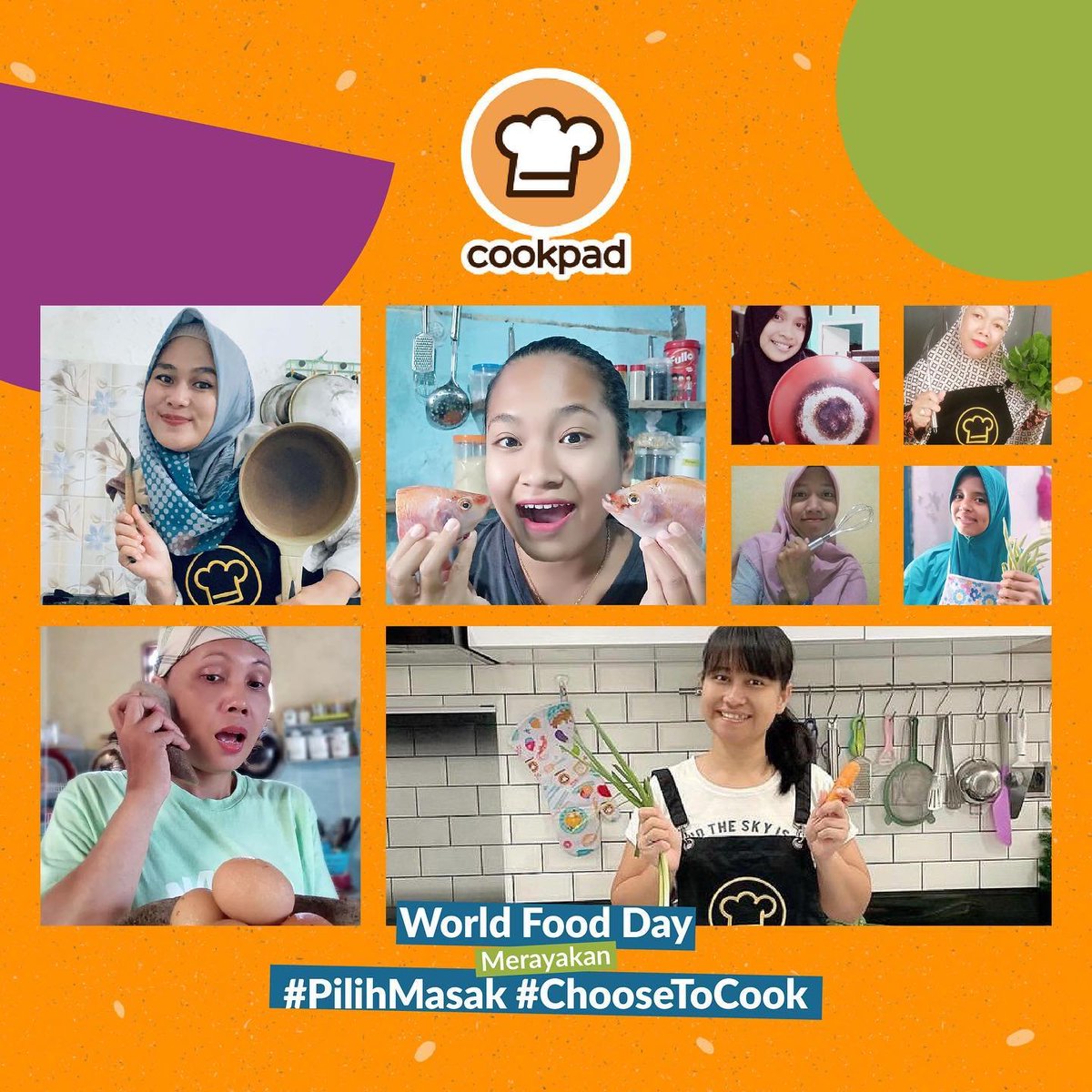 Cookpad_ID's tweet photo. Terima kasih untuk semua Cookpaders yang turut berpartisipasi memeriahkan kampanye #PilihMasak
Semoga cerita kamu bisa menginspirasi teman-teman lainnya untuk lebih #PilihMasak
#Cookpad #ChooseToCook #CookpadID #CookpadIndonesia #MasakItuSaya #MasakApaHariIni #HariPanganSedunia https://t.co/XkechqvfqB