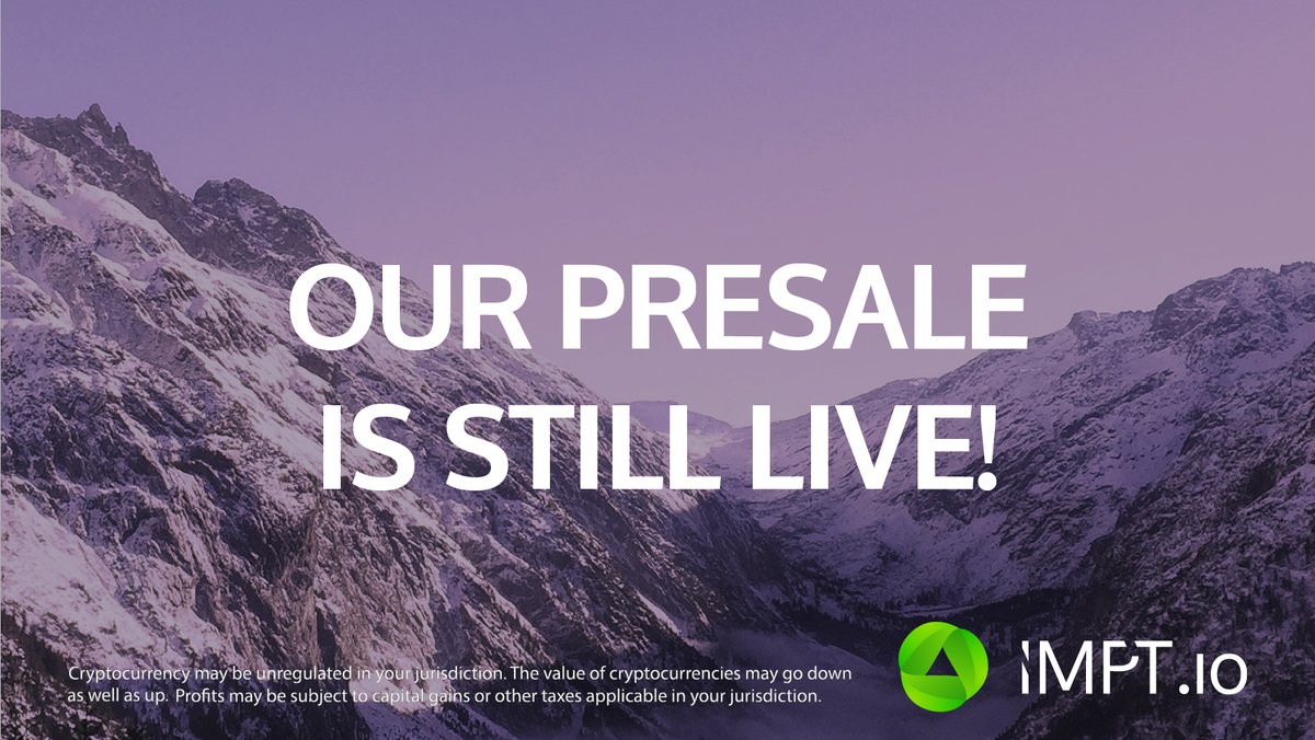 We’re Not Slowing Down, #IMPT Crew!! 🚀🚀

⏰ THE PRESALE IS STILL LIVE AND SELLING FAST ⏰

Be a part of a global community looking to make a real change in the world! ♻️🌎

Grab some $IMPT Today 👉  bitesly.io/box_c184e87504…

#climatechange #climatecrisis