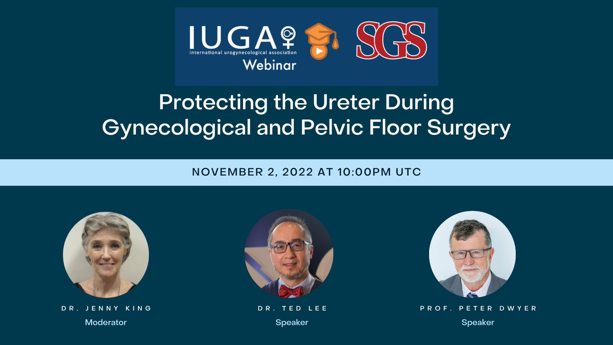 International Urogynecological Association (IUGA) (@iugaoffice) on Twitter photo Join us for a webinar in collaboration with SGS! We'll present practical tips And tricks in pelvic surgery, focusing on particular risk situations with continence and prolapse surgery. Register here: us02web.zoom.us/webinar/regist… Join us for a webinar in collaboration with SGS! We'll present practical tips And tricks in pelvic surgery, focusing on particular risk situations with continence and prolapse surgery. Register here: us02web.zoom.us/webinar/regist…