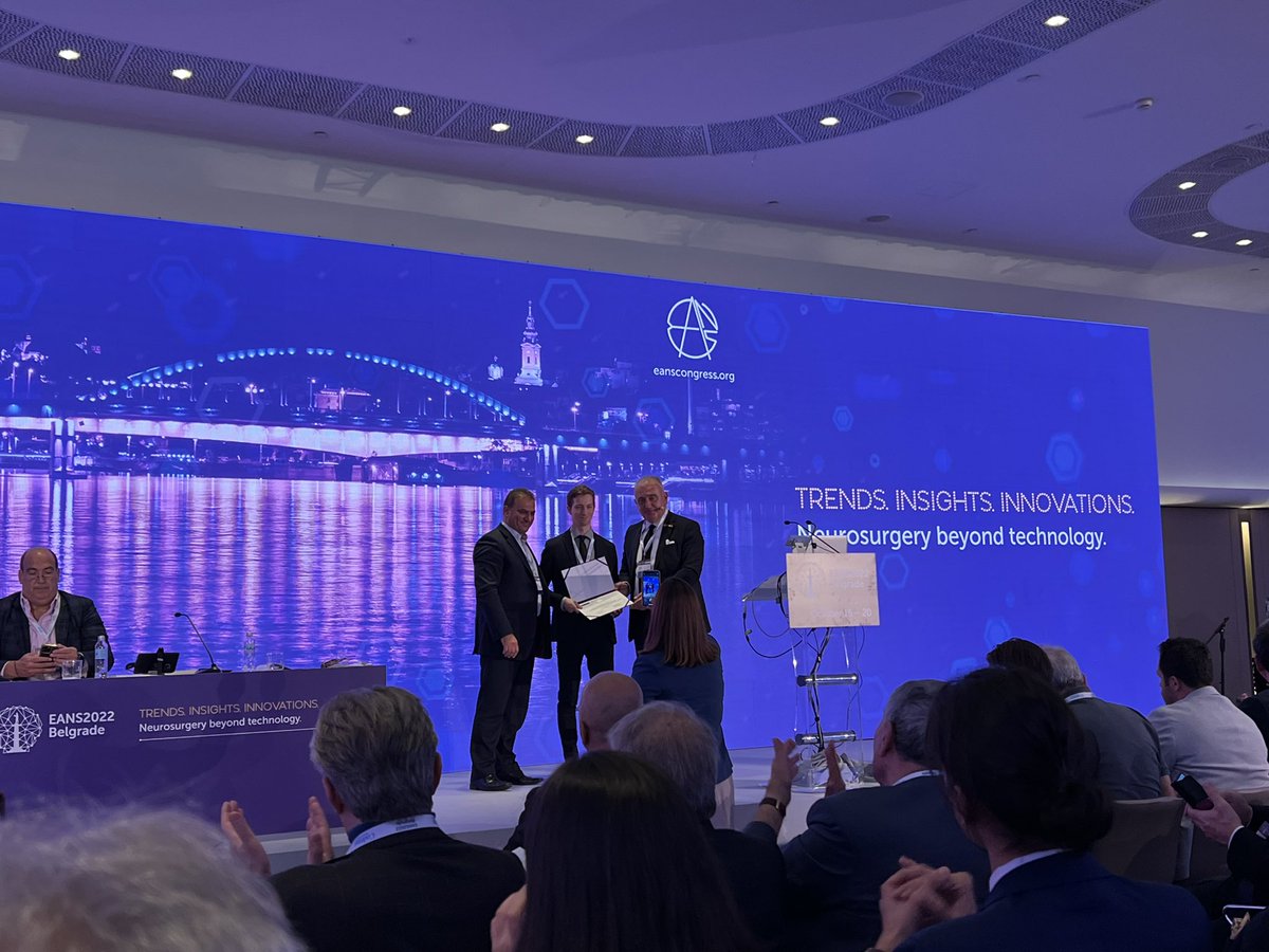 tumpastasa's tweet photo. Congratulations Tommi and @global_neuro @pja_hutch @ag_kolias on phenomenal work! Very well deserved award! 
@EANSonline50 #Neurosurgery https://t.co/WIV4oMAHLX