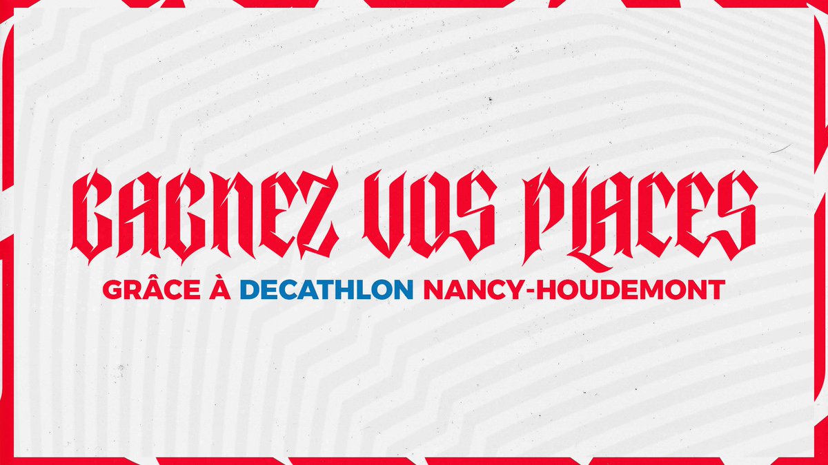 asnlfans's tweet image. CONCOURS ⤵️
Tu veux ta place pour #ASNLSB vendredi soir ? 
Alors RT + Follow ! 🍀

Tirage au sort sous 24h - 2 x 1 place à remporter - Place à aller chercher dans le magasin Décathlon Nancy-Houdemont (2 Allées des Erables, 54180, Houdemont).

Bonne chance 🥷