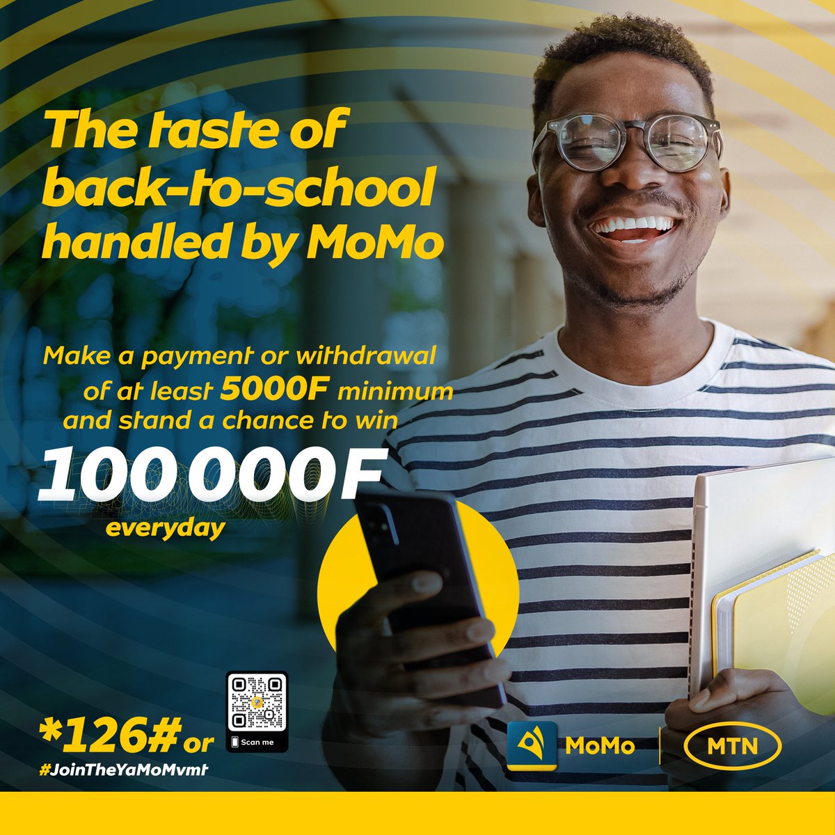 MTNCameroon's tweet photo. Did you know that you can now pay your School Fees through MoMo?💁🏻
Just dial *126# and follow the instructions.
As a bonus you can stand a chance to win in 100,000F Scholarship.
Period!🤭
#MoMoBackToSchool #IndomitableNetwork https://t.co/bClcEcgX0i