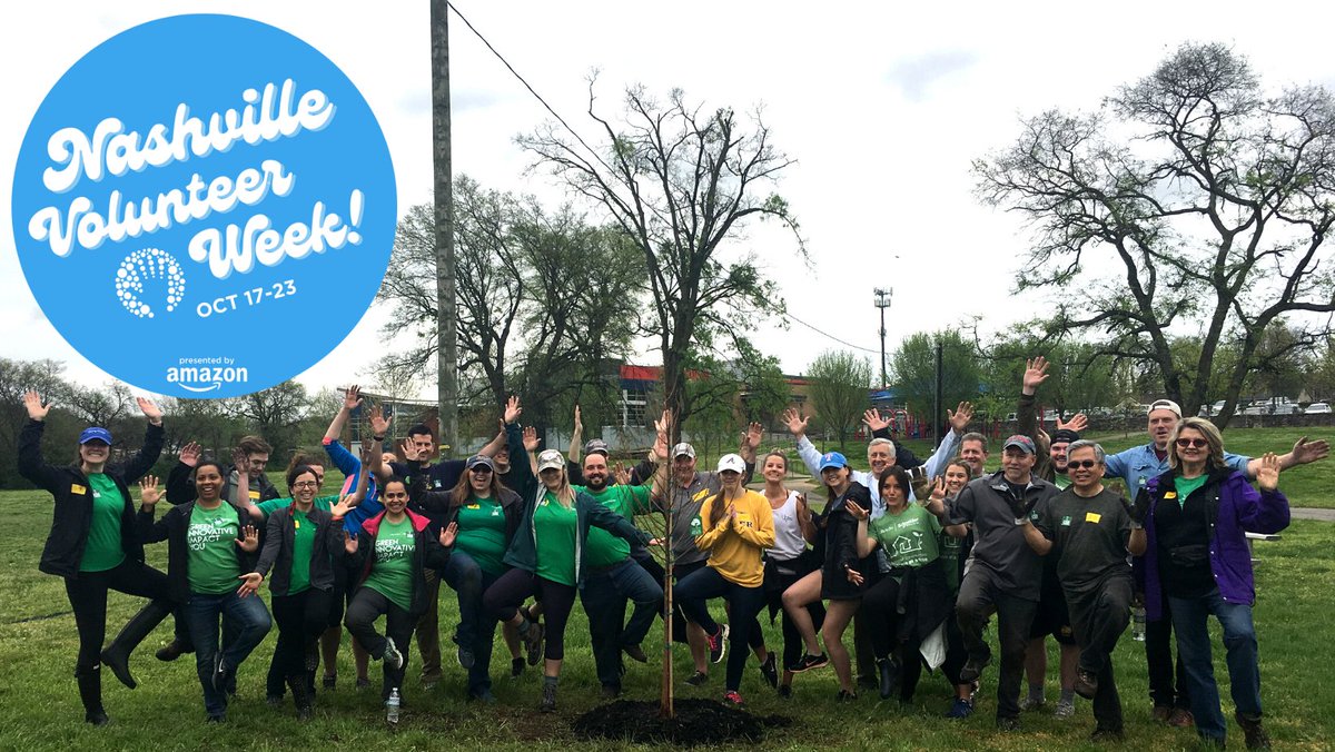 HONashville's tweet photo. #NashvilleVolunteerWeek starts today, Oct 17! We encourage all Nashvillians to visit our calendar and sign up for a #volunteer shift at https://t.co/0yDVJIKzVF. 

Bonus: If you sign up for a shift, you will be entered to win a $500 Amazon gift card! https://t.co/lQXxpj0wh6