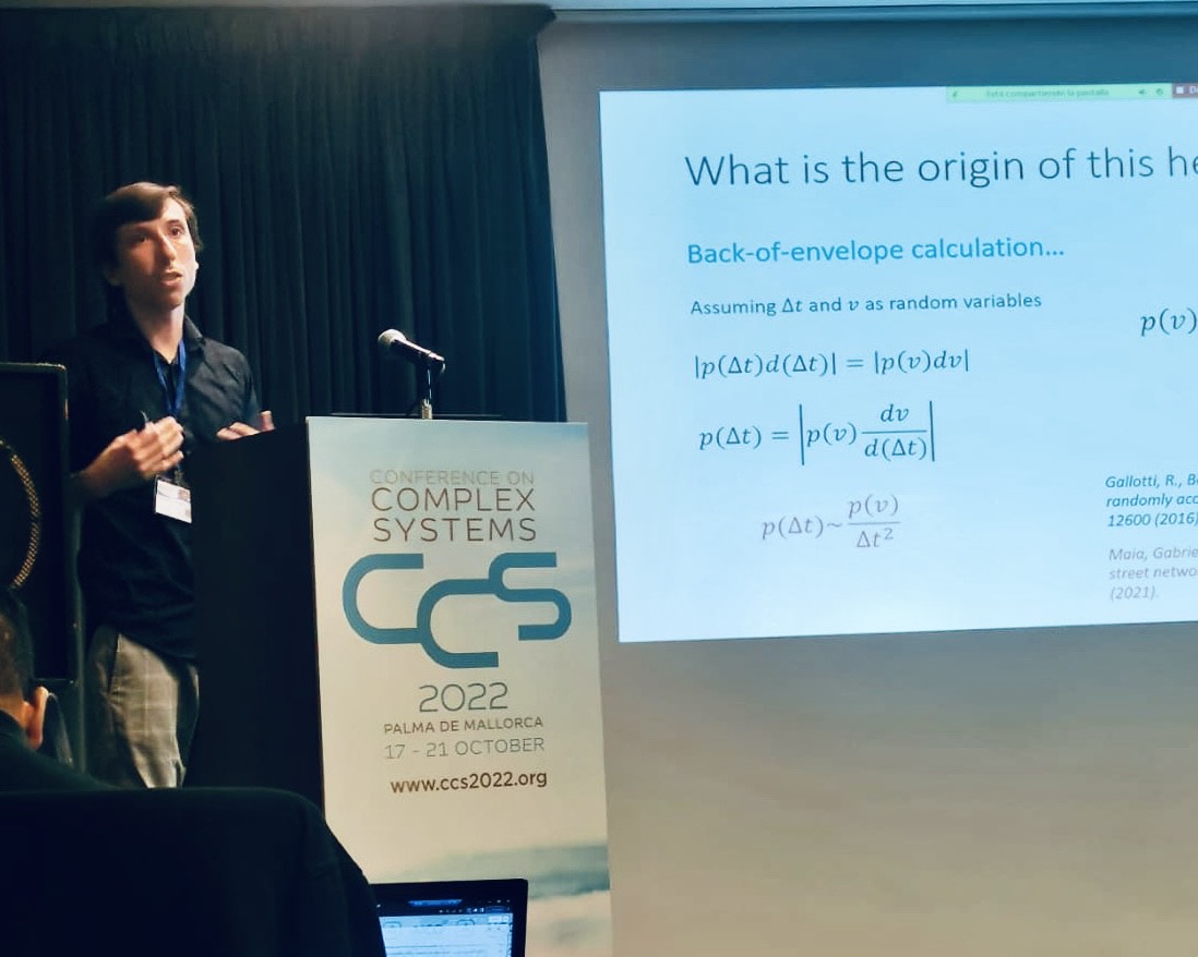 SonyCSLParis's tweet photo. The work "Traveling heterogeneity in public transportation", (by Hygor Piaget Monteiro Melo and Vittorio Loreto) has been presented today at the #CCS2022  by @HygorPiaget from @cref_official. The work is developed in collaboration with #SonyCSL.
@loretoff @ccs2022 https://t.co/pPwTv21AEG