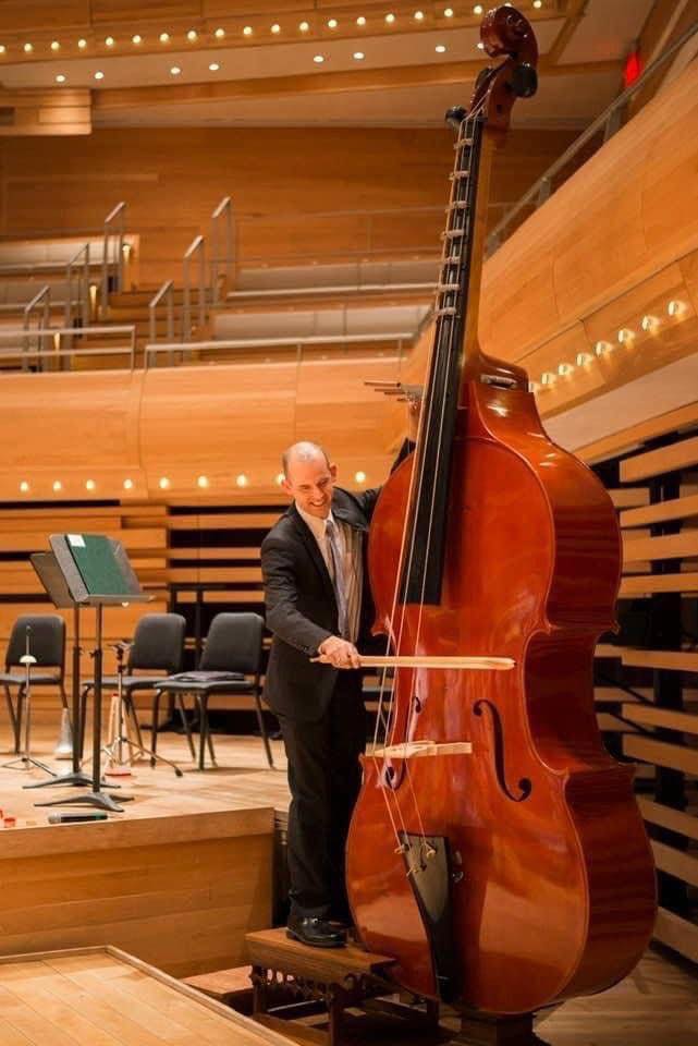 fcmalby's tweet image. The octobass of the Montreal Symphony Orchestra. It typically plays one octave below the double bass. This rare bowed strong instrument was first built around 1850 in Paris by the French luthier, Jean-Baptiste Vuillaume. #octobass #music #classicalmusic