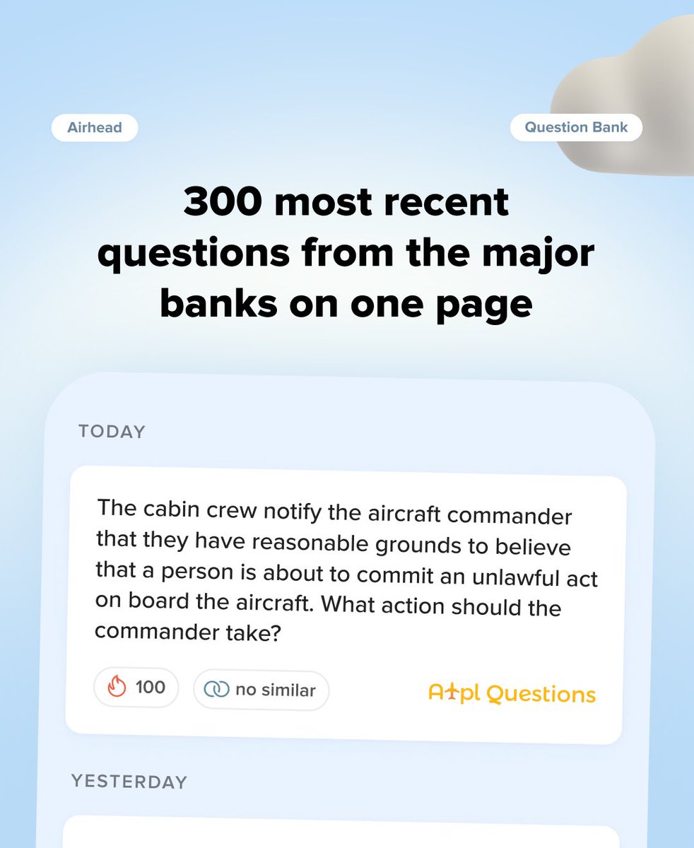 AirheadAtpl's tweet photo. The newest questions from all major ATPL banks on one page!
#atpl #atpltheory #atplstudent #becomeapilot #studentpilot #studentpilotlife #studentpilotjourney #pilottraining https://t.co/ehc7nrPMsK