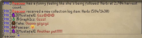 PvmAndChill's tweet photo. 4 PETS IN 24 HOURS ADDED TO THE PAC FAMILY! Congrats to the following:
Dazman v2 - Jad Pet
IXMUSTAFAXI - Youngllef
S teps - Olmlet(already got dust)
Peaceer - Herbi

If you are a pet hunter, PAC is the place to be. Come check us out
(110+ Social/PvM clan)

https://t.co/vi1oitRaRI https://t.co/caAIlj3asA