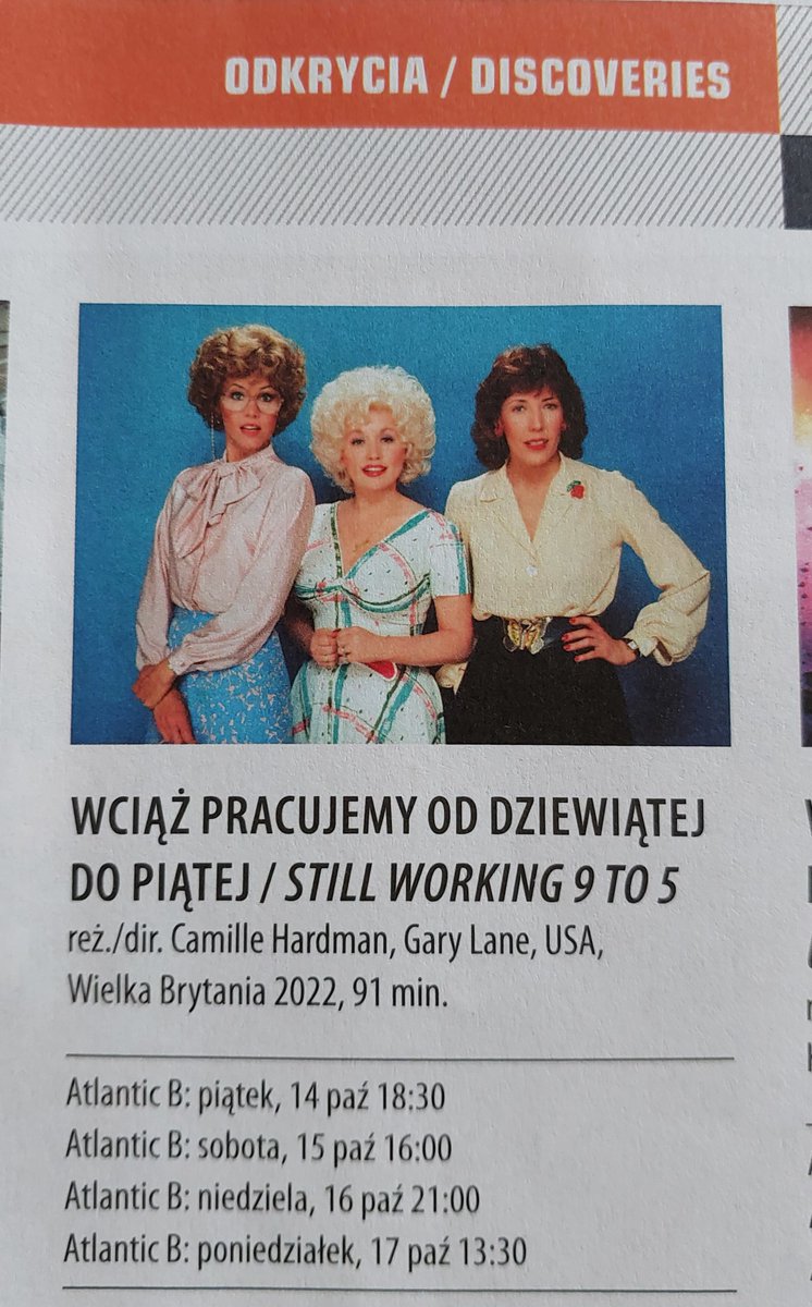 Agatamkr's tweet photo. great evg @WarsawIFF for @9to5documentary q&amp;a with dir. Camille Hardman. A fascinating story behind 9to5 with the beloved @Janefonda @LilyTomlin @DollyParton And the movement! 
We may be on the other side of the globe 40 yrs later but it's still relevant. Thank you! #women #9to5 https://t.co/Sbow5zTouK