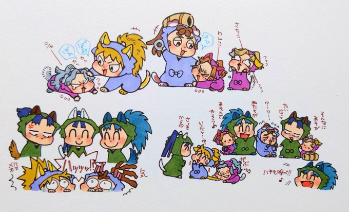⚠️ケモ化
⚠️なんでも許せる人向け

こへわんと、もんじわんと、せんにゃん🐶🐶🐱

※このシリーズの
「ハチ」=ワンコの方
「竹谷」=カイヌシ(人間)の方 