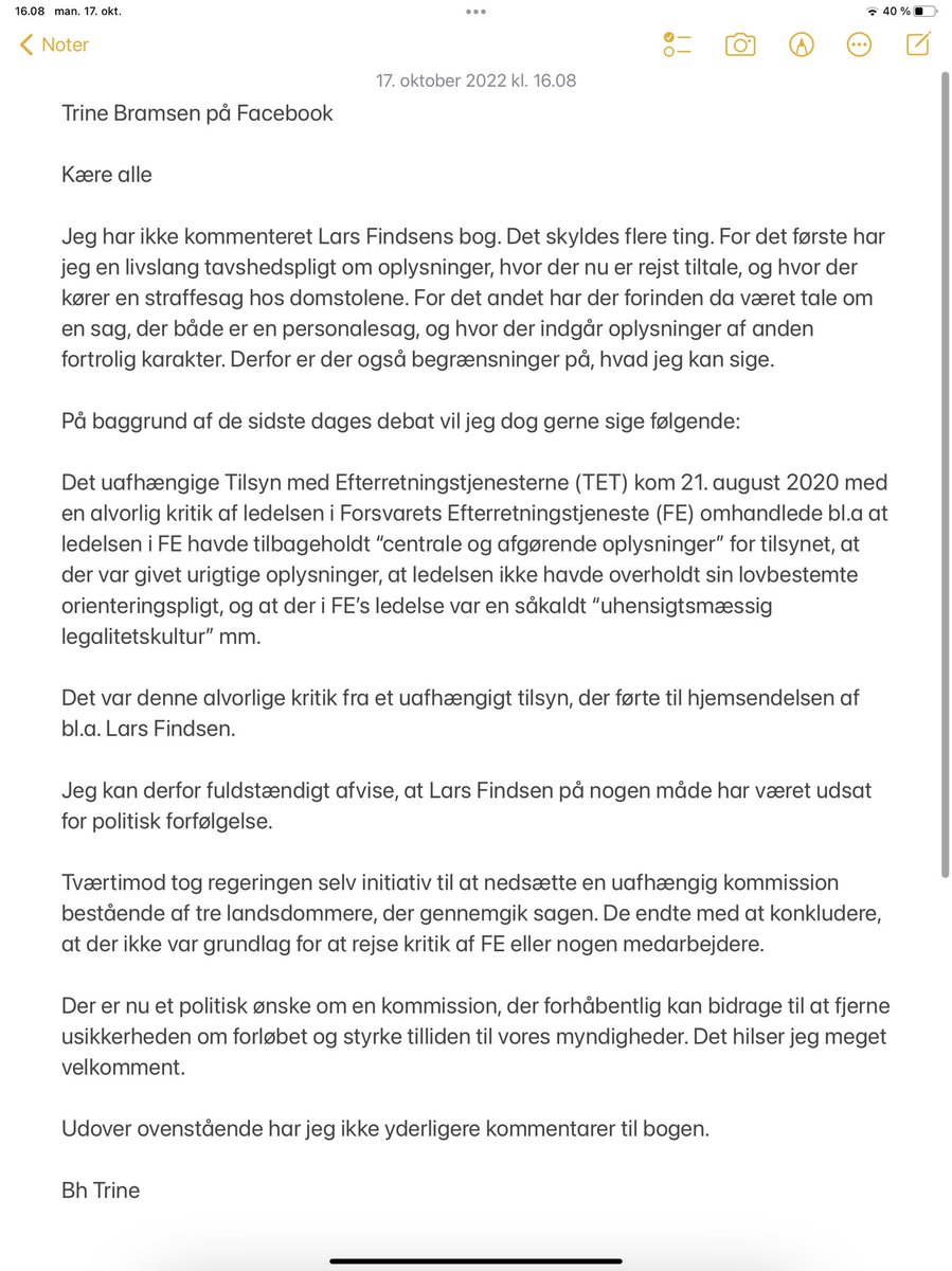 lisnorgaard's tweet photo. Trine Bramsen udtaler https://t.co/ss8C181HIq