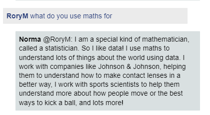 imamaths_team's tweet photo. ➗It's #MathsWeek !➕

In the Circle zone, students are connecting with mathematicians in a diversity of careers and understanding how their learning can be relevant outside the classroom. 

Take a look to see how Norma uses maths in her everyday life👇

@mathsweek @CodeWeekEU https://t.co/RFpoDiXQjV