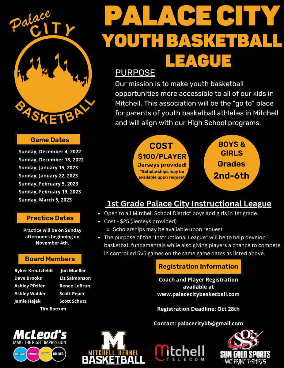 Registration Deadline is less than 2 weeks away! Get signed up today! Scholarships are available. Space still available for area teams.