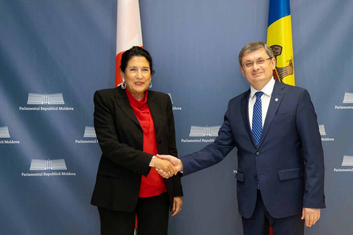 Greeted the president of Georgia, @Zourabichvili_S. We discussed the complicated regional situation. #Moldova and #Georgia face the same challenges in energy, cyber and information security. Will work for more intensive cooperation in the commercial-economic field.