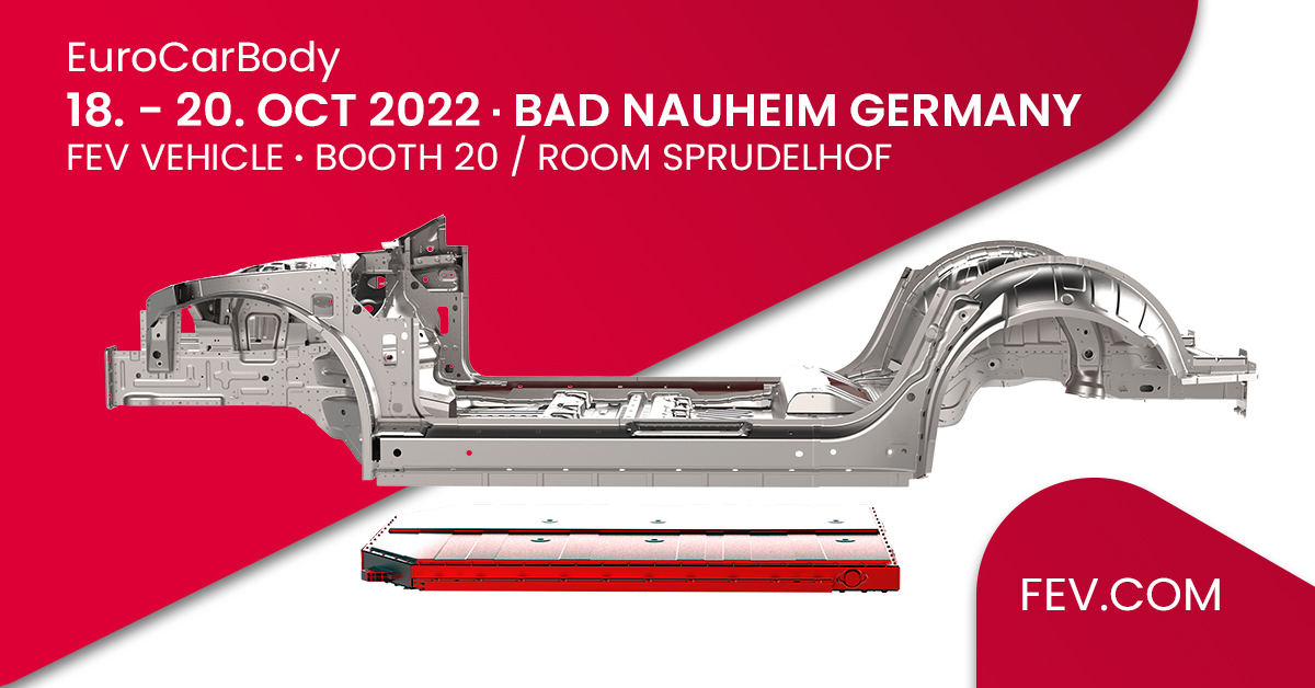 Check out the booth of #FEV Vehicle at this year’s Global Car Body Benchmarking Conference. Learn more about body light weight design and the latest cell to chassis technology. Our experts are looking forward meeting you at booth 20. Registration at ow.ly/t9T350LbSRP