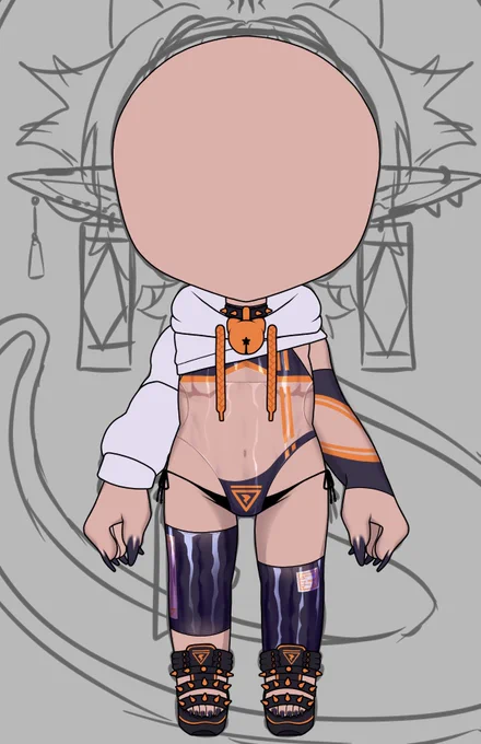 never posted yesterday but im prepping volts to sell so they're getting a new chibi l2d model (wont be rigged) 