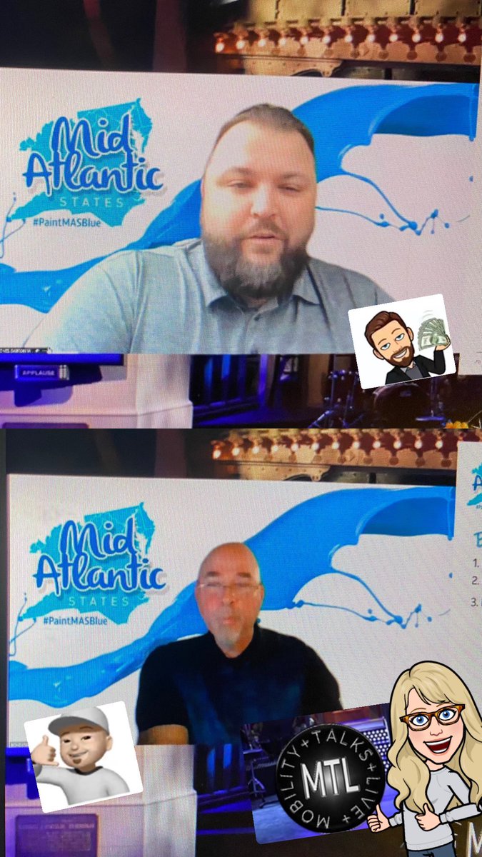 MidAtlMoguls's tweet photo. @Amy__Smith1 kicking off MAS Mondays sharing BEST practices on Mobility Talks! Way to go @darronwjones & @Brad_Bondurant Representing! #MASmindset #paintMASblue #RISEto125 https://t.co/MWSGoBncsX