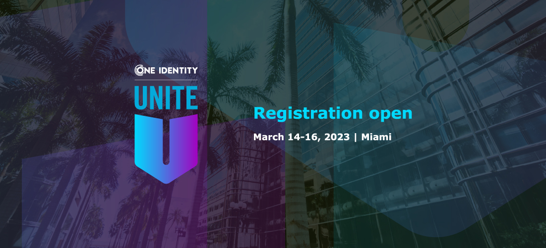 That’s right, #OneIdentityUNITE is back and we're taking our #identitysecurity talents to South Beach. Our agenda is quickly coming together with trainings focused on IGA, PAM, Access Management, and AD Management. 

Register here 👉 okt.to/xUpYlD