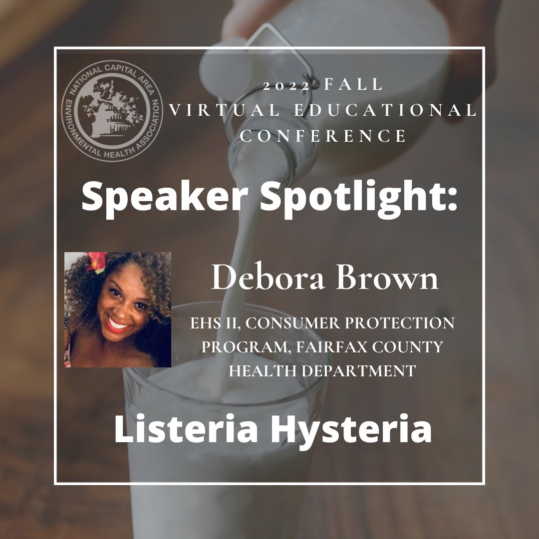 NCAEHA's tweet photo. Today is the day! Our Fall Educational Conference is on live! We can’t wait to hear from our speakers including Debora Brown on “Listeria Hysteria” later this afternoon! See you then! https://t.co/Qax9VWM9vk
