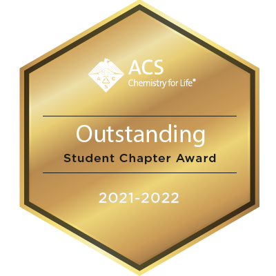 acsunical's tweet photo. We are thrilled to have received the GREEN CHEMISTRY Students Chapter Award and the OUTSTANDING Students Chapter Award for our efforts in 2021-2022, and we do so with the excitement like that of and electron. https://t.co/wbJKr334No