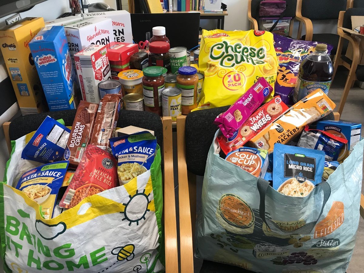 Stpiusx_school's tweet photo. A big thank you to one of our carers, Mrs Langton-Guest, who has kindly donated a huge amount of food towards our food bank collection. We are thankful for all donations here @Stpiusx_school. https://t.co/svKq7rAkod