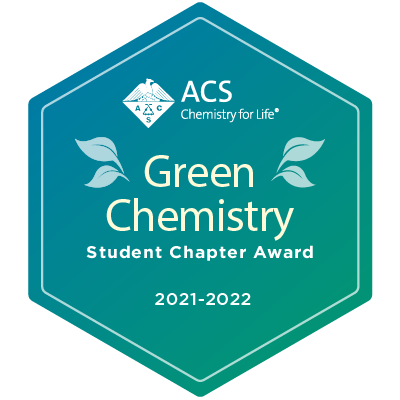 acsunical's tweet photo. We are thrilled to have received the GREEN CHEMISTRY Students Chapter Award and the OUTSTANDING Students Chapter Award for our efforts in 2021-2022, and we do so with the excitement like that of and electron. https://t.co/wbJKr334No