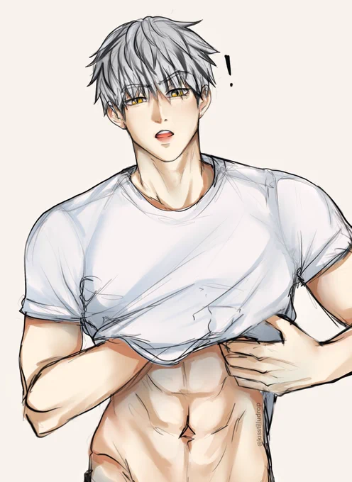 Just woke up#bokuto #bokutokoutarou Testing new brush! 