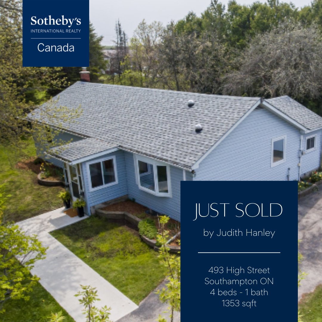 jhinspired's tweet photo. We are thrilled to announce the sale of 493 High Street, Southampton, Ontario. 🏡

#realestate #realestateagent #ontario #lakelife #realtors https://t.co/TNrebDxlu9