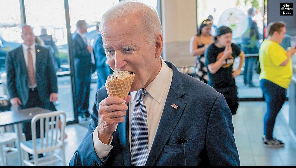 MexicoPost's tweet photo. Afirma @JoeBiden que la #economía de #EEUU es tan fuerte como el infierno ("#StrongAsHell") | https://t.co/xCkPDNqpd6 https://t.co/Sdu4ax6HXT