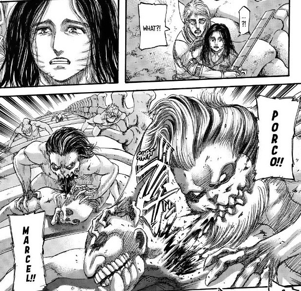 yeoboseyokyu's tweet photo. my favorite genre: porco protecting pieck https://t.co/DTVnhl1Run