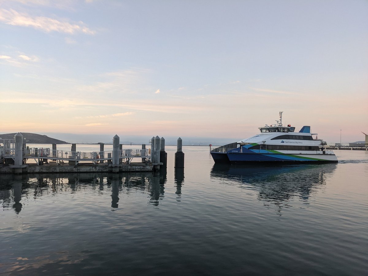 stascurrier's tweet photo. My ferry commute into San Francisco to represent @IREXintl at #SOCAP22 this week! https://t.co/nozI68BW9q