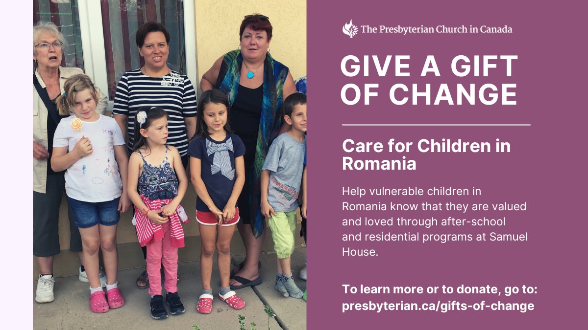This Christmas, give a gift that changes lives! 
By giving a Gift of Change, you are making a difference in the lives of people in Canada &amp; around the world.

Learn more at: presbyterian.ca/gifts-of-change