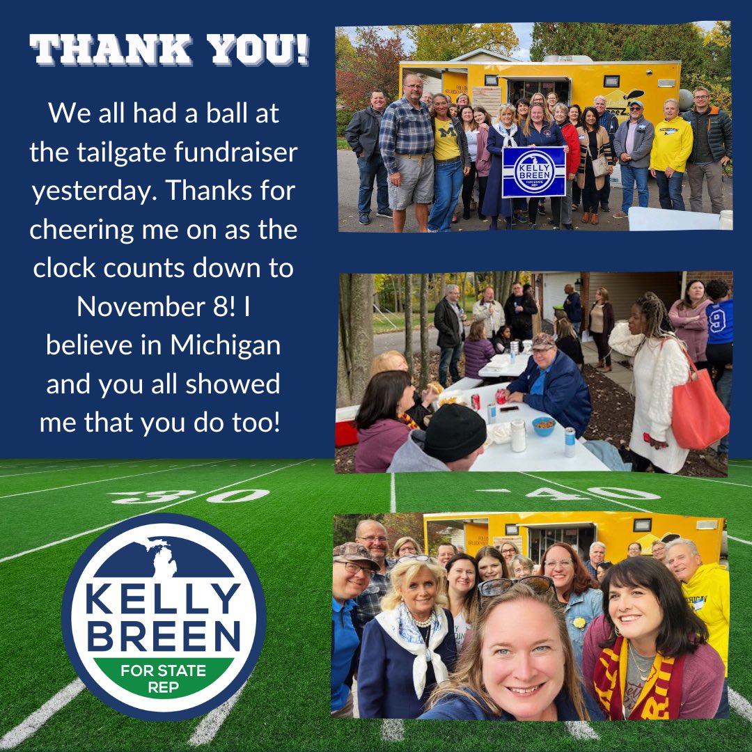 KellyBreenMI's tweet photo. Big thanks to our hosts, to Debbie Dingell & to all our Team Breen cheerleaders who came out to support my campaign (& eat really good tacos!) Iโm energized by your enthusiasm & will put my all in to make you proud. I believe in Michigan. Thank you for believing in me! #teambreen https://t.co/a2IWo9Rz9u