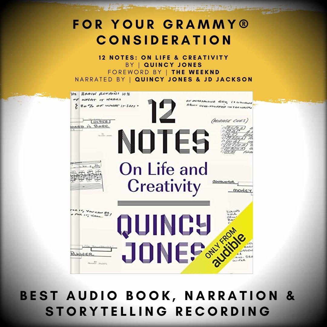 JDJacksonVO's tweet photo. It was enough to be on this project for/with the legendary @QuincyDJones, but this would be so ridiculous!
So, for your consideration #FYC... #12Notes from @audible_com
#audiobooks
#creativity
#wisdom
#jdjacksonvo
#jdjacksonNarrates
#GRAMMYs https://t.co/aHl3LCWZQs