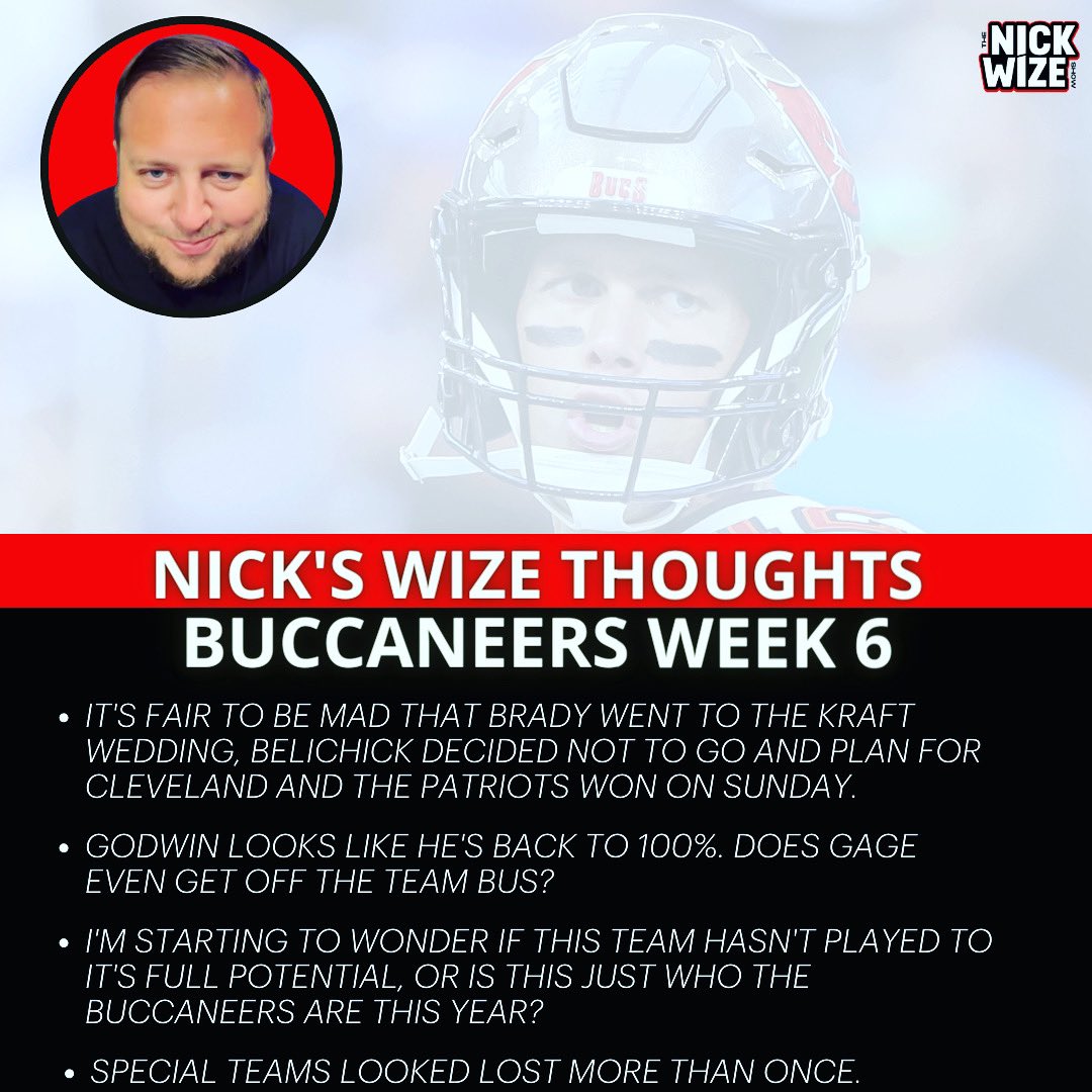 iAmNickWize's tweet photo. My #WizeThoughts from Sunday #GoBucs https://t.co/6HgRobmyZC
