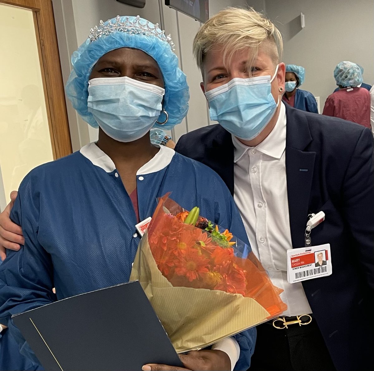 Congratulations to our Periop Credo Crown Winner, Nurine! She is a true example of respect and we are so proud to work alongside of her. Thank you to @Mary_Cassai for sharing this special announcement with us today! @nyphospital #Respect #NYP