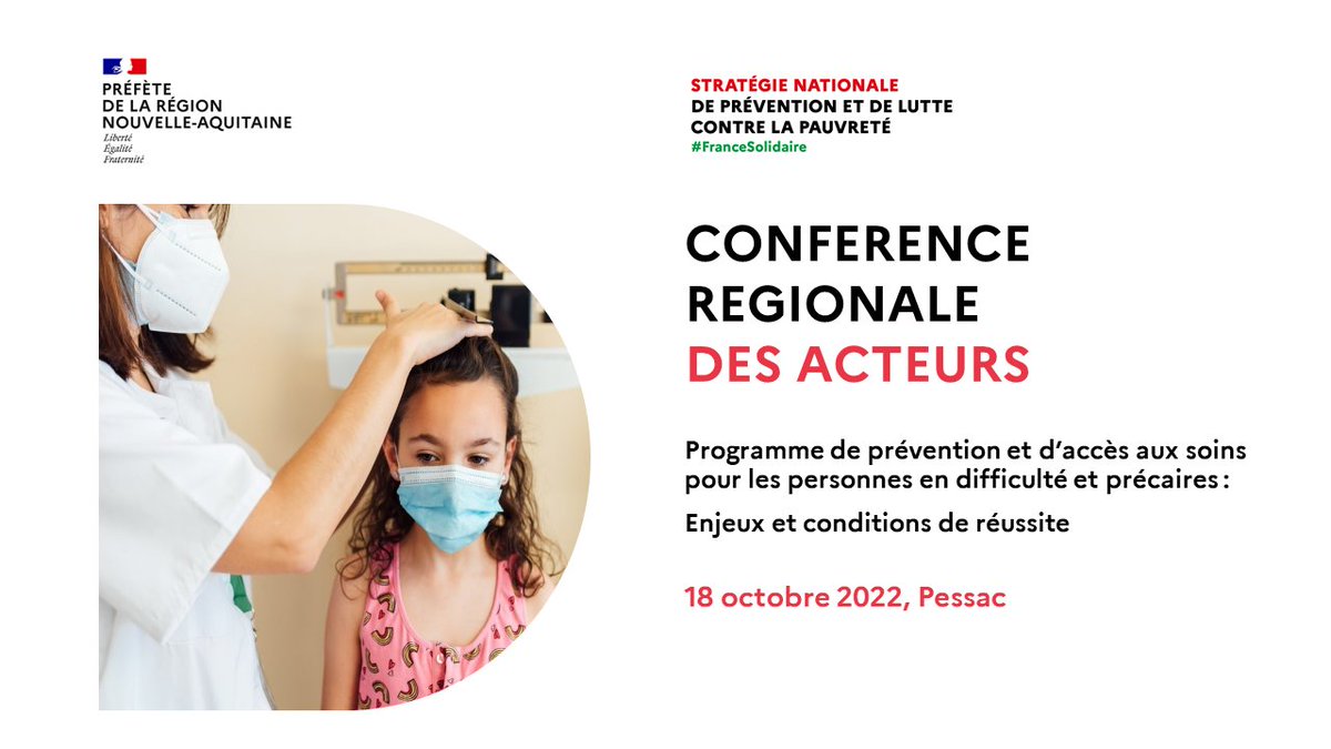 Delegpauvrete's tweet photo. En Nouvelle Aquitaine, réunion demain des acteurs de la #StratégiePauvreté sur l'accès aux soins et la santé des + précaires. 
@PrefAquitaine33 @GrimaultIsabel1 
https://t.co/M7ZAaftVH0 https://t.co/PMTBpxmxTz