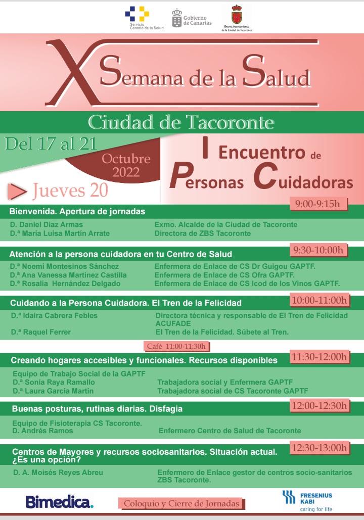 El Jueves 20, I Encuentro de Personas Cuidadoras Ciudad de Tacoronte dentro de la X Semana de la Salud, suerte la nuestra de contar con grandes profesionales q saben muchísimo de ésto <a href="/noeenlace/">𝙉𝙤𝙚𝙢𝙞 𝙈𝙤𝙣𝙩𝙚𝙨𝙞𝙣𝙤𝙨 𝙎á𝙣𝙘𝙝𝙚𝙯</a> @circelabruja <a href="/acufadeoficial/">Acufadeoficial</a>...#GAPTF Gracias!