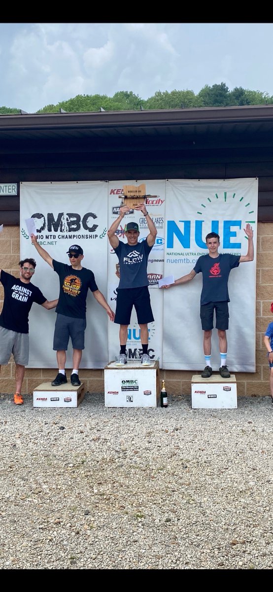 Anthony Grinnell on the top step of the Mohican 100k podium in May, on the way to NUE Marathon MTB series victory.

Anthony is grateful for how his Coach Ryan Johnson kept him fresh via good communication and awareness. E.g: Not enough sleep? Ryan would dial it back for him.