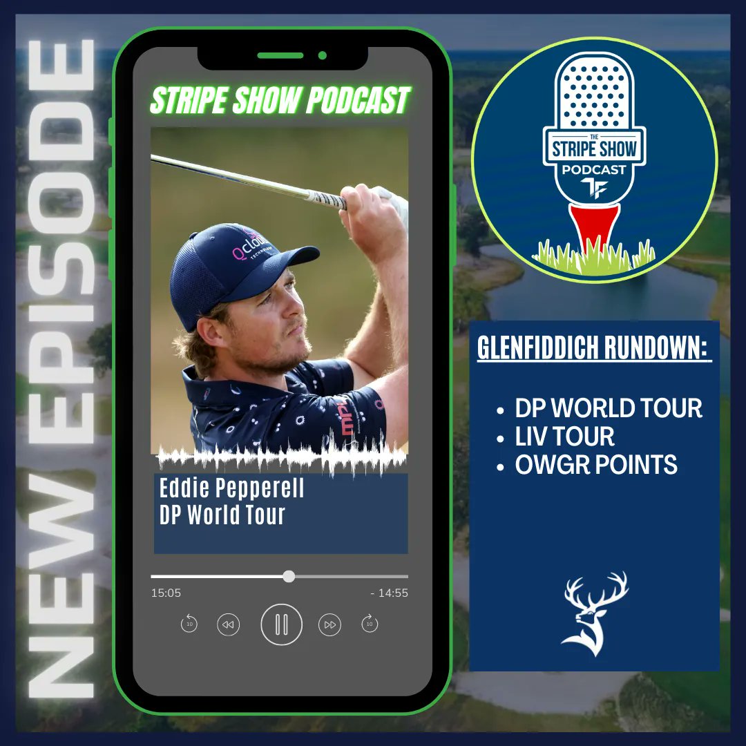 StripeShowPod's tweet photo. .@PepperellEddie sheds new light on the LIV Tour with @travisfulton  

Listen here:https://t.co/w9Ni1NLwfu 
Watch here:https://t.co/37WYMeDbDQ https://t.co/ZGs1b9JURi