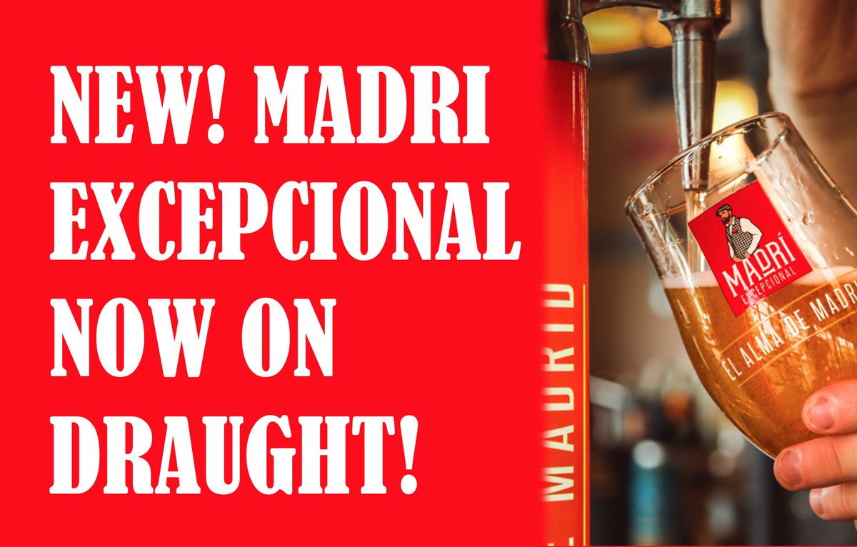 New! Madri Excepcional from the splendid @MadriCerveza! Now on draught (spot the mistake on the last one? 😉) #Cambridge #cambridgeuniversity #beer #lager #draughtbeer #drinks #fun #instadrink #instabeer