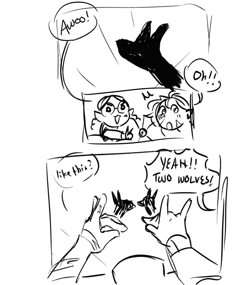 jovianplanets's tweet photo. #huntlow #tohspoilers i was gonna clean this up but wrist hurty LOL

anyways uhm. wolves? 🌝 https://t.co/l1G2d50MbF