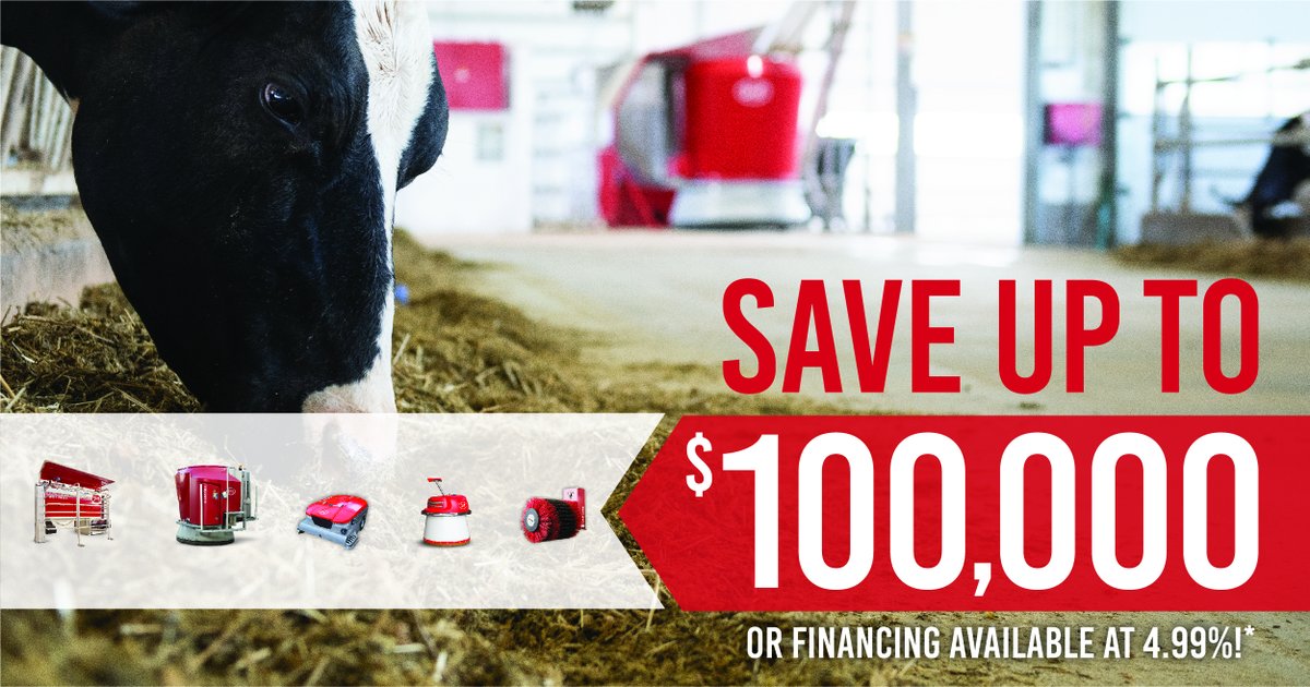 Save up to $100,000 or receive Lely financing at 4.99% on a Lely product bundle. The promotion won't last long! View bundles and get more info here: bit.ly/3Tajnpy