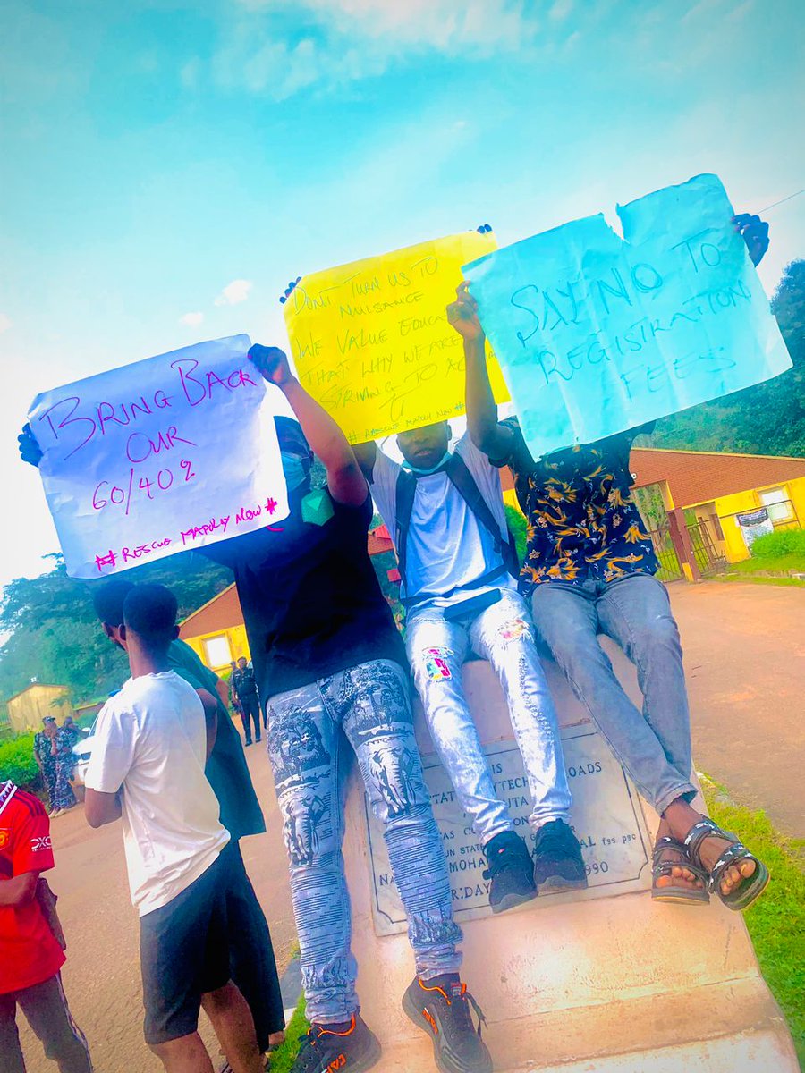 bamideletobi548's tweet photo. Why the Students of MoshoodAbiola Polytechnic shut down the school for a peaceful protest the management released a threatening press release over the Student... The voice of the Student must be heard 
#RescueMAPOLYnow 
#RescueMAPOLYnow https://t.co/jlNDGoozsf