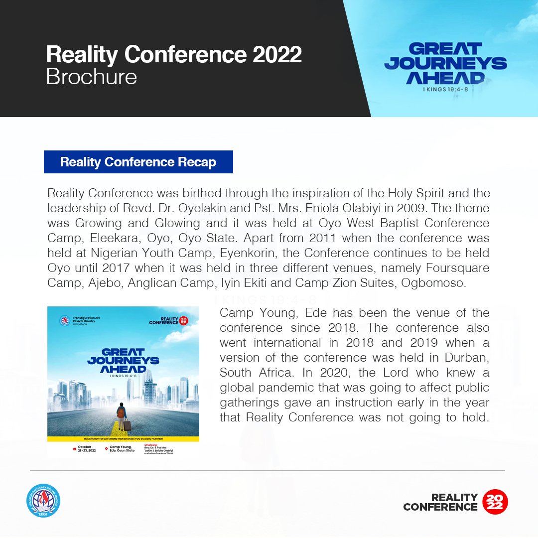 tarmglobal's tweet photo. Reality Conference 2022 E-Bronchure

#GreatJourneysAhead
#RealityConference2022 https://t.co/KqkWff4iJT